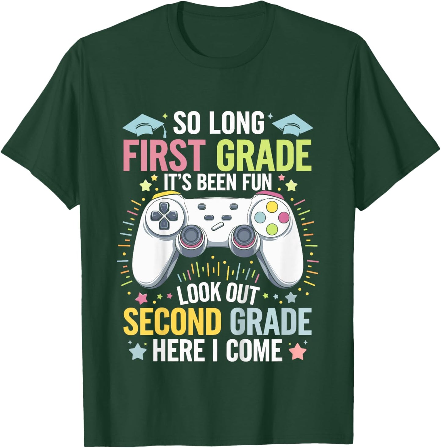 Kids So Long First Grade Second Here I Come 1st Grade Graduation T-Shirt - T-Shirt | Forest