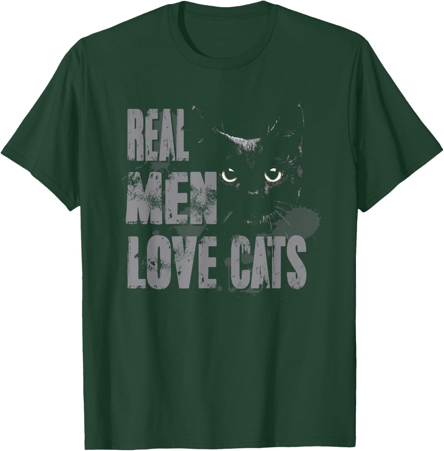 Real Men Love Cats T Shirt Awesome Cats Lover T-Shirt - T-Shirt | Forest