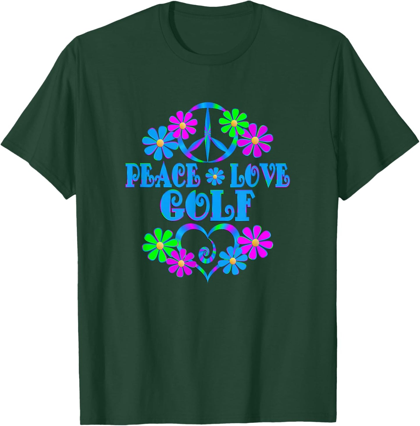 Peace Love Golf T-Shirt - T-Shirt | Forest