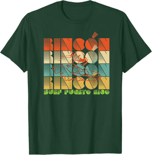 Rincon Puerto Rico Vintage Surfing Graphic T-Shirt - T-Shirt | Forest