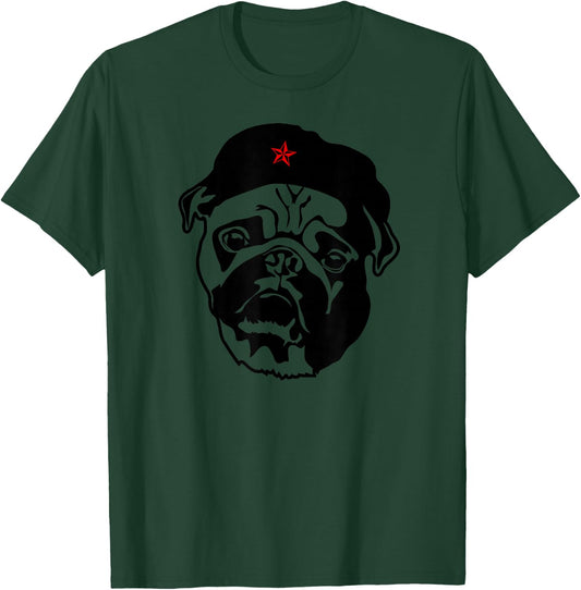 Funny Dog Shirt | Che Guevara Style | Pug Revolution T-Shirt - T-Shirt | Forest
