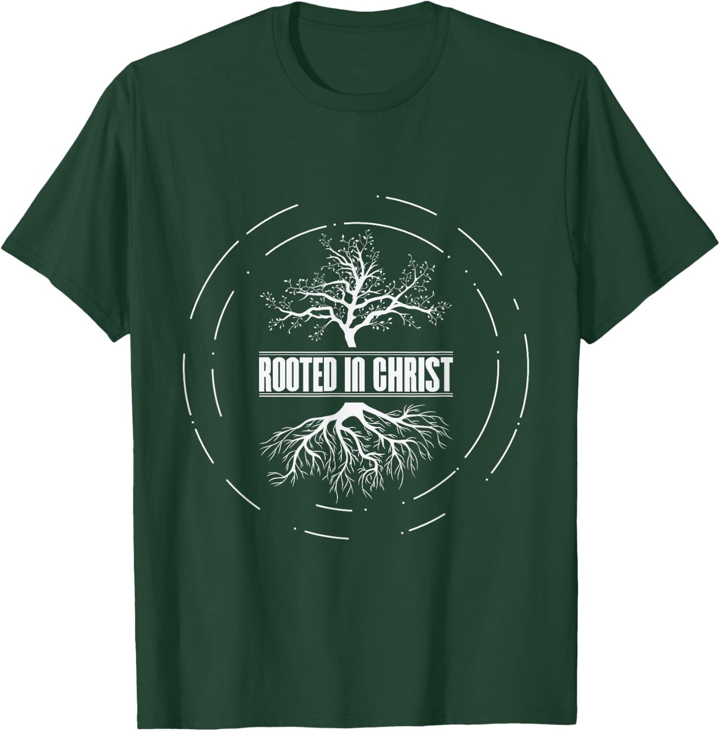 Rooted In Christ - Christian Faith Jesus Love T-Shirt - T-Shirt | Forest