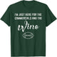 I'm Just Here for The Commercials and Wine Lover Football T-Shirt - T-Shirt | Forest