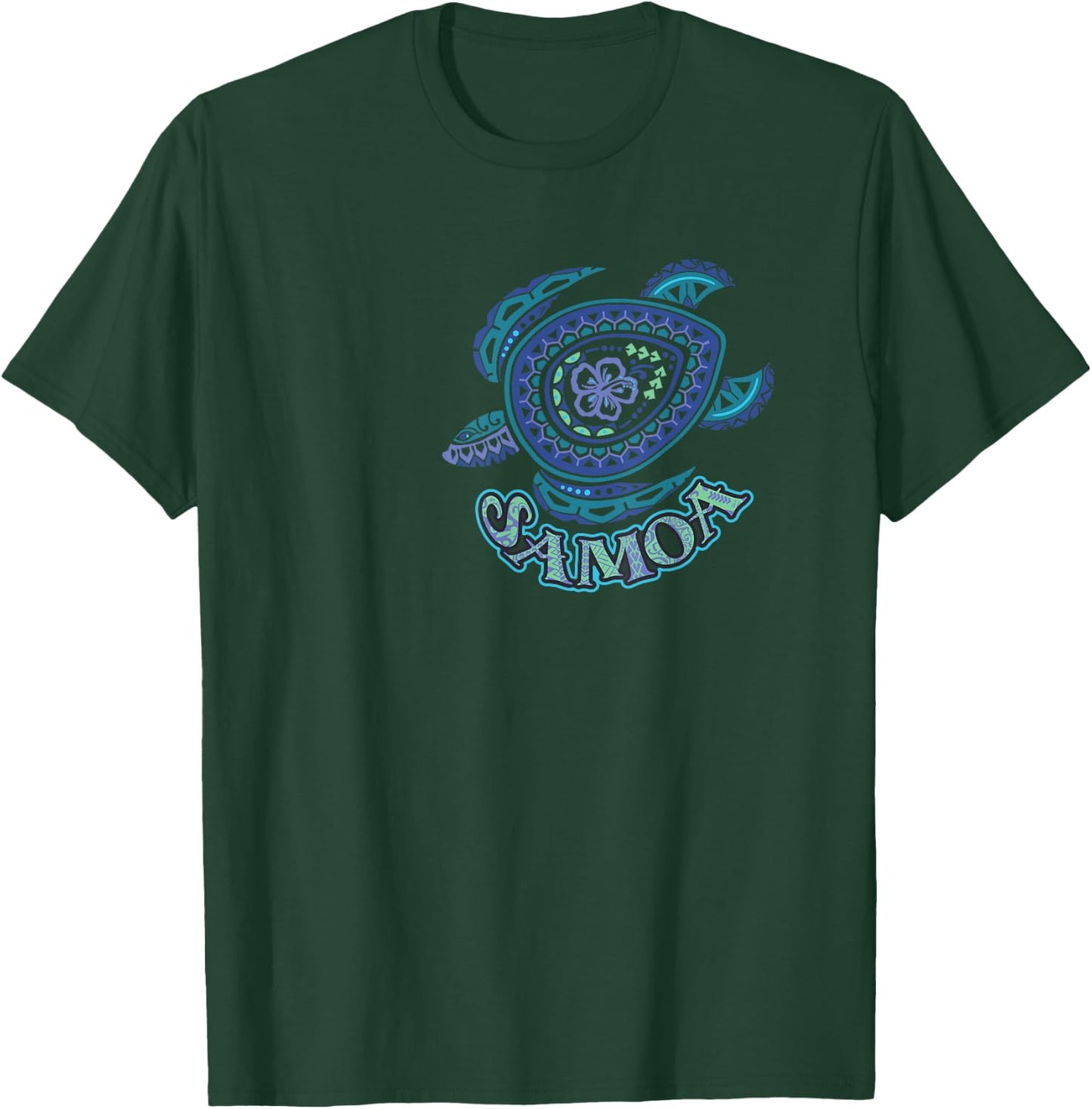 Vintage Samoan Tribal Turtle T-Shirt - T-Shirt | Forest