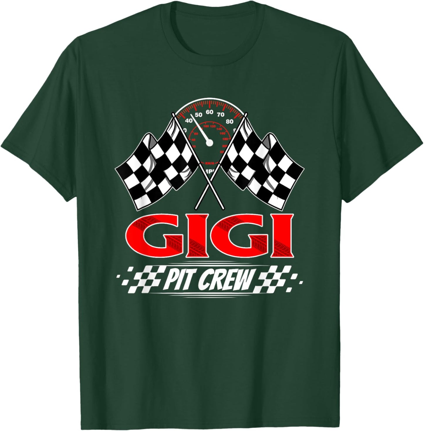 Race Car Birthday Party Racing Family Gigi Pit Crew T-Shirt - T-Shirt | Forest