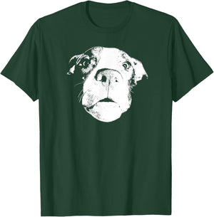 Funny Pitbull Bully Amstaff Face Pitbulls Dog Photorealism T-Shirt - T-Shirt | Forest