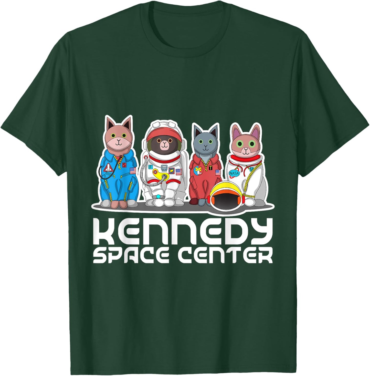 Cat Kennedy Space Center Shirt T-Shirt - T-Shirt | Forest