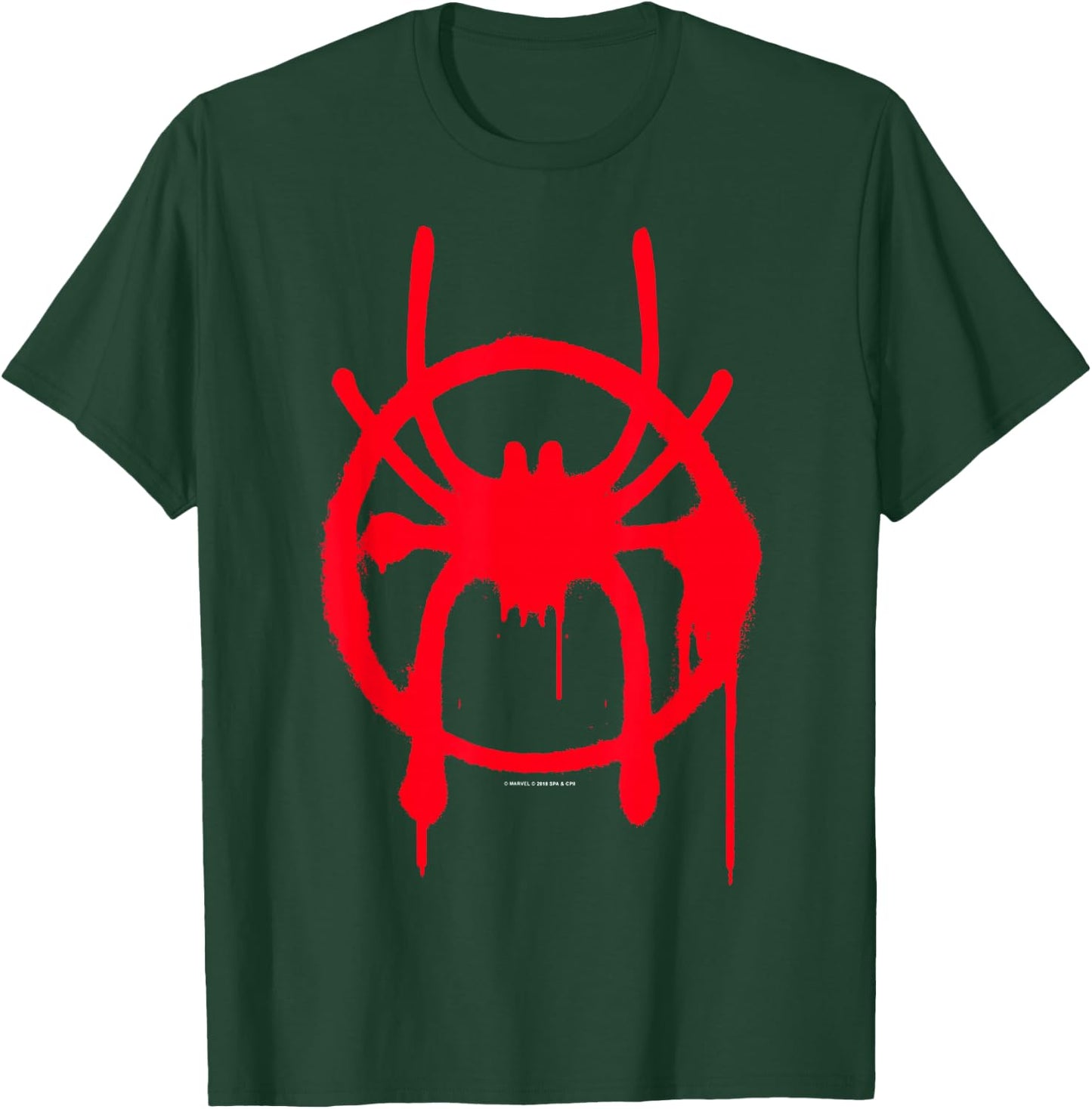Marvel Spider-Man Spiderverse Miles Symbol Tag T-Shirt - T-Shirt | Forest