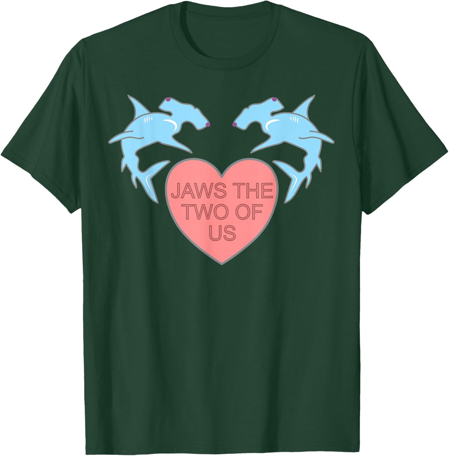 Jaws the Two of Us Valentines Day Shark Gift T-Shirt - T-Shirt | Forest