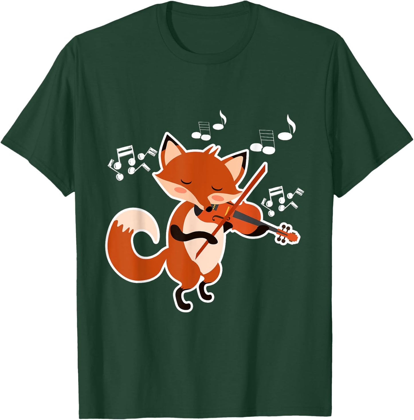 Fox Playing Violin Shirt T-Shirt - T-Shirt | Forest