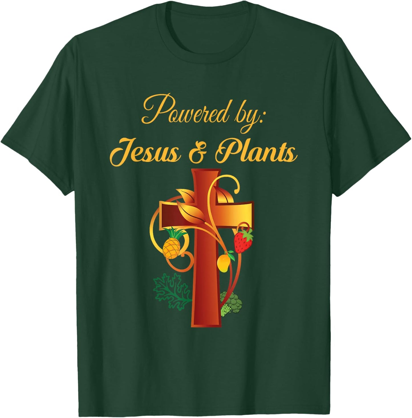 Christian Shirt Jesus and Plants Vegan Vegetarian Christian T-Shirt - T-Shirt | Forest