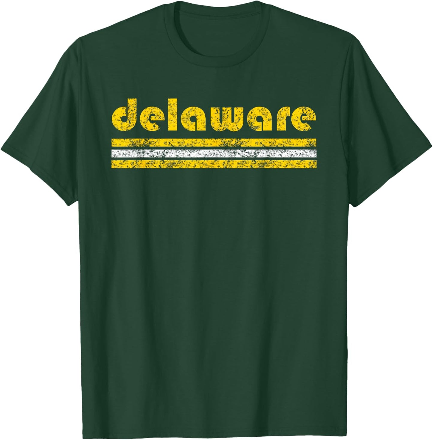 Delaware Retro Vintage Weathered T-Shirt - T-Shirt | Forest