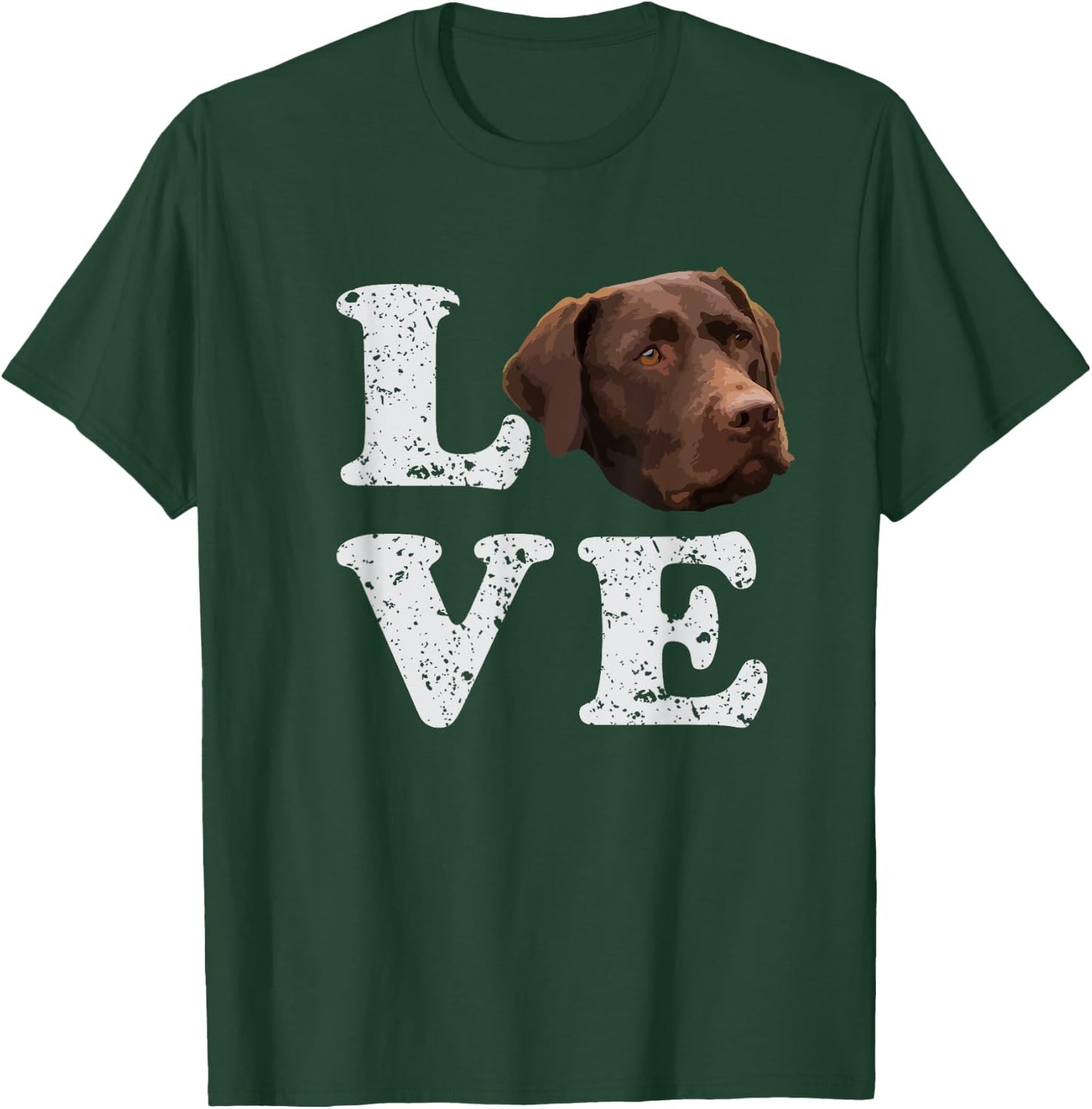 I Love My Chocolate Lab | Labrador Retriever Dog Women Girls Kids T-Shirt - T-Shirt | Forest