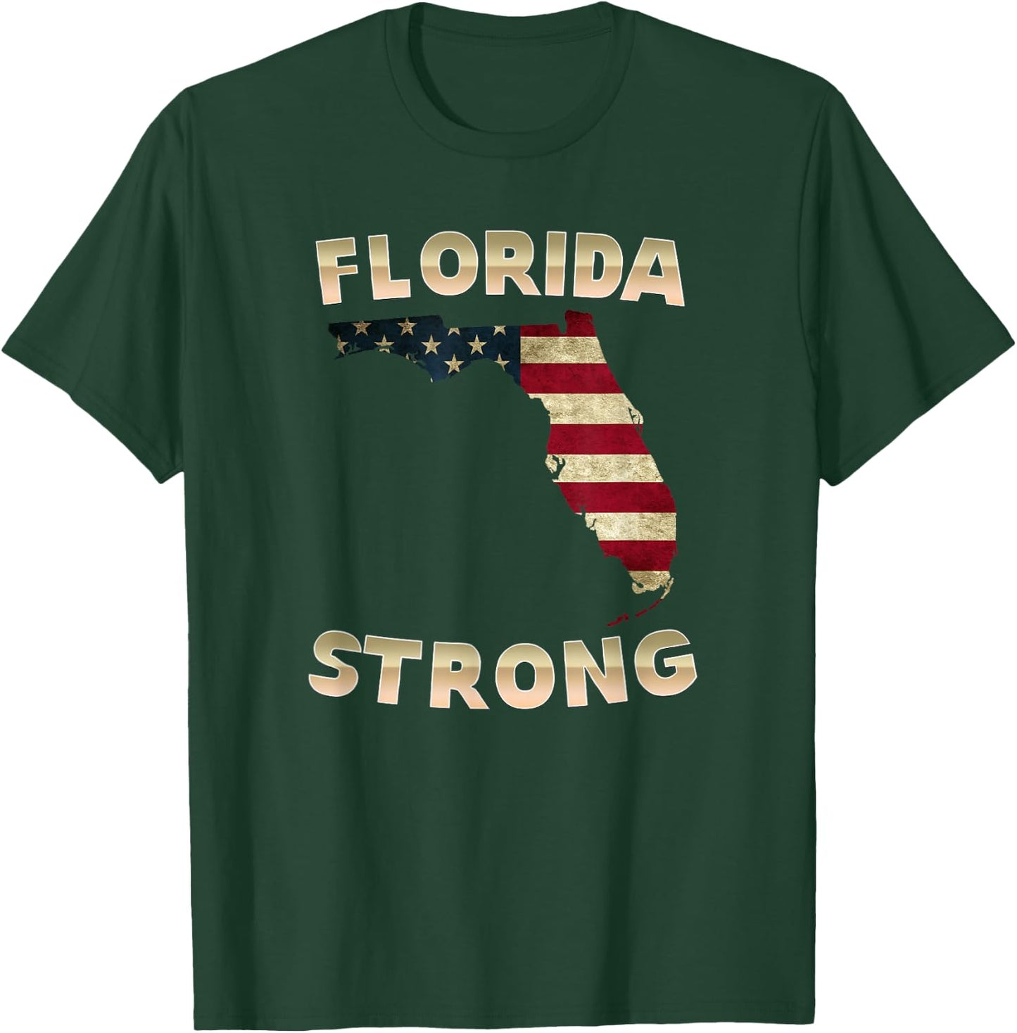 Florida Strong American Flag Cool FL Flags Women T-Shirt - T-Shirt | Forest