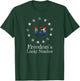 Betsy Ross Distressed Patriotic American Flag Inspired T-Shirt - T-Shirt | Forest