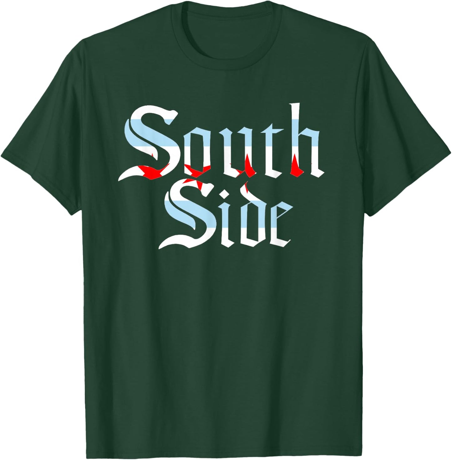 SOUTH SIDE Chicago Flag Local City T-Shirt - T-Shirt | Forest