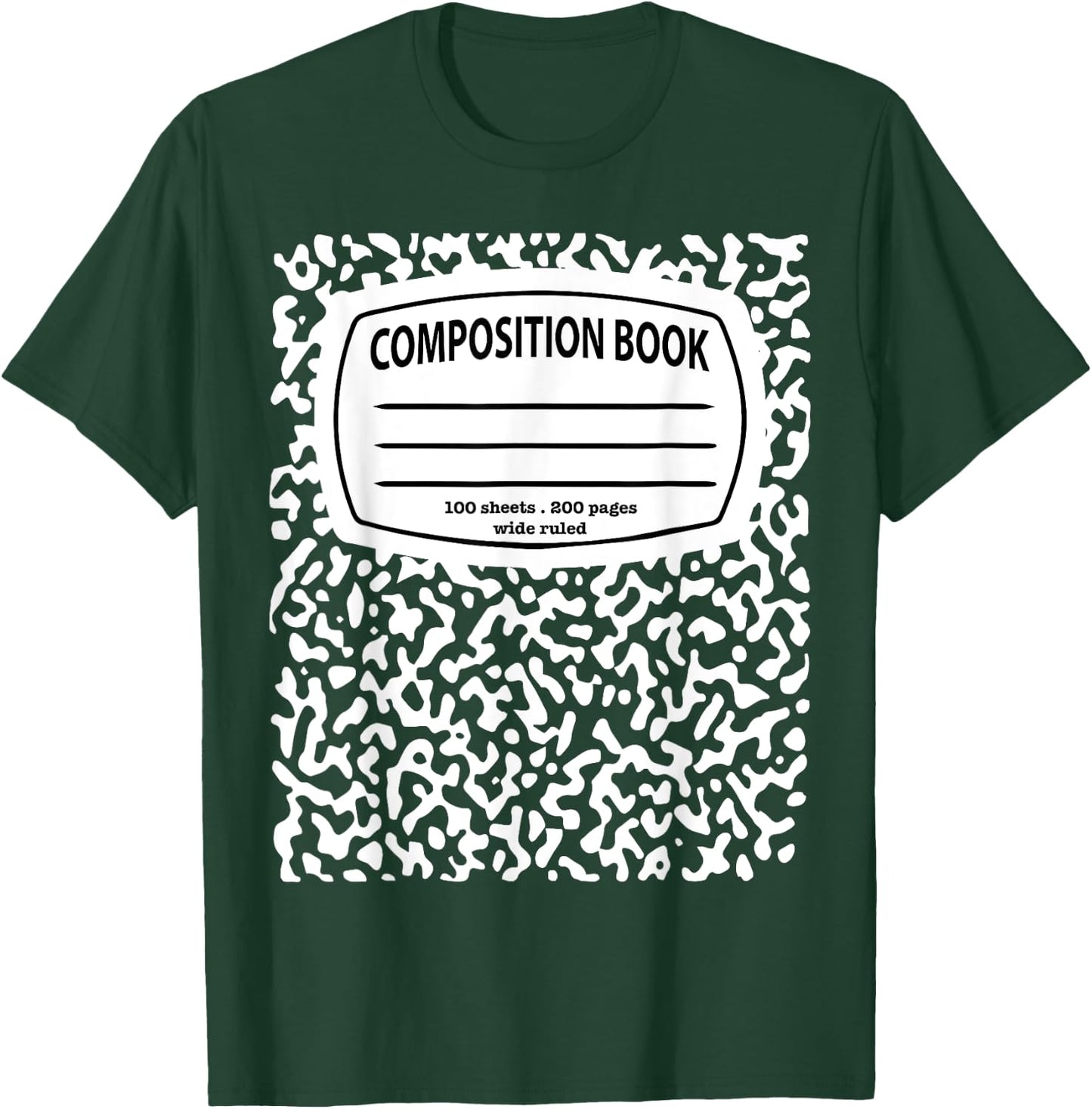 Composition Notebook Matching Teacher Group Halloween Outfit T-Shirt - T-Shirt | Forest