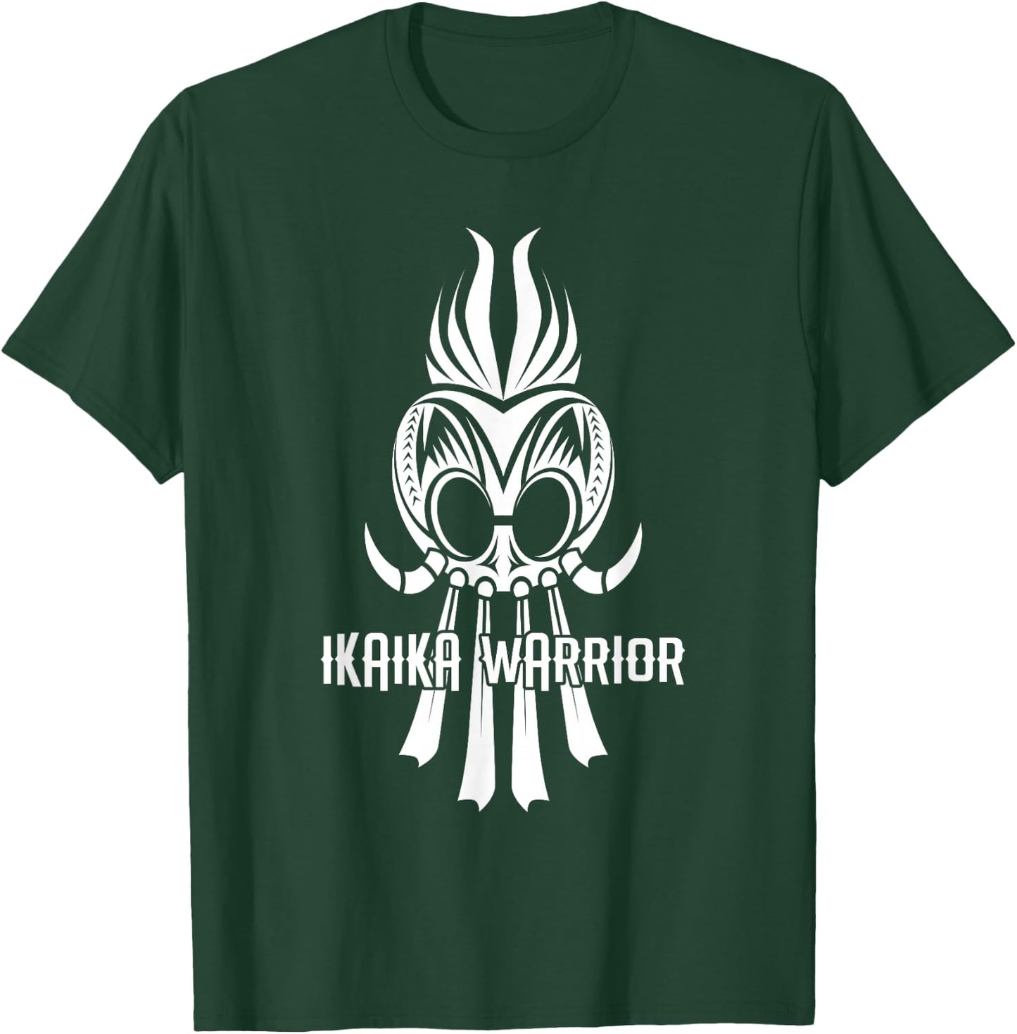 Ikaika Hawaiian Mythic Koa Tribal Warrior T-Shirt - T-Shirt | Forest