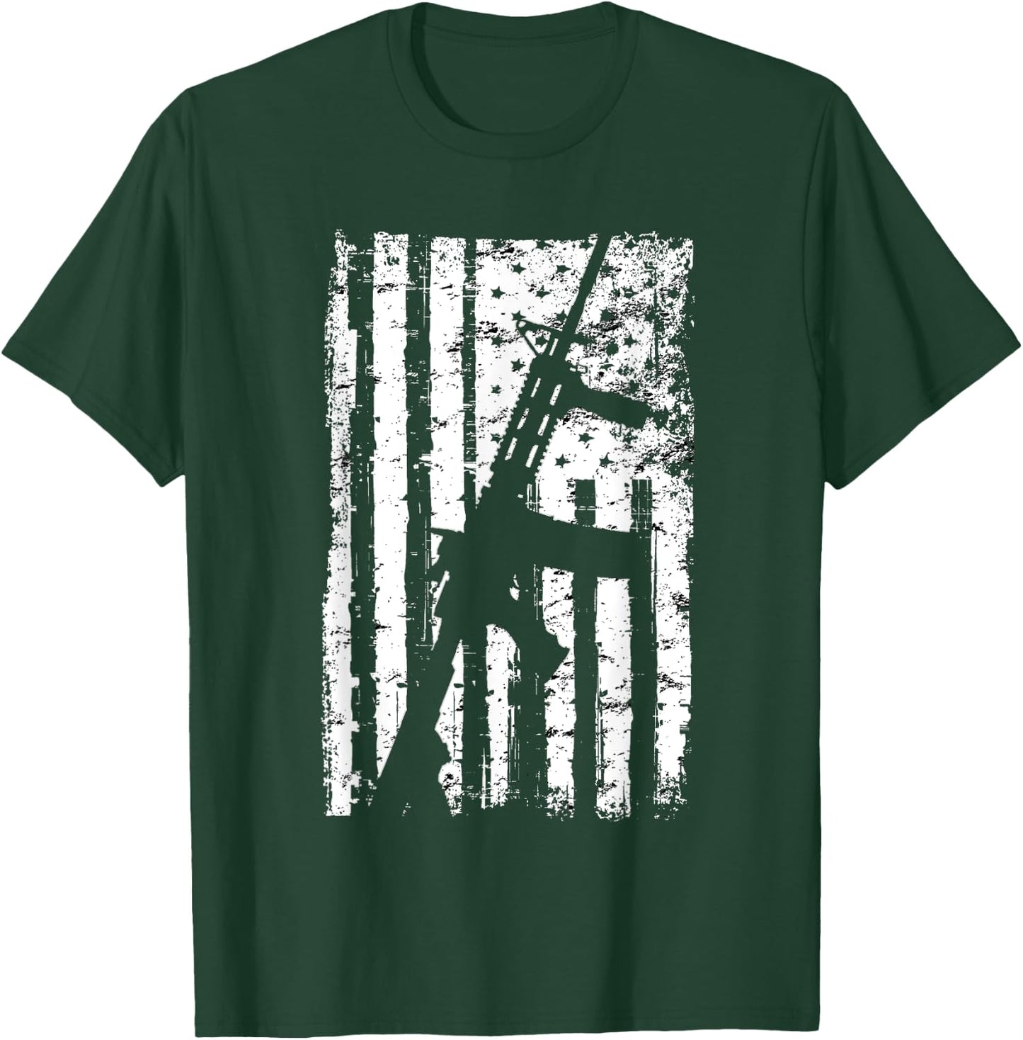 American Flag Eagle Military - AR15 American Flag T-Shirt - T-Shirt | Forest