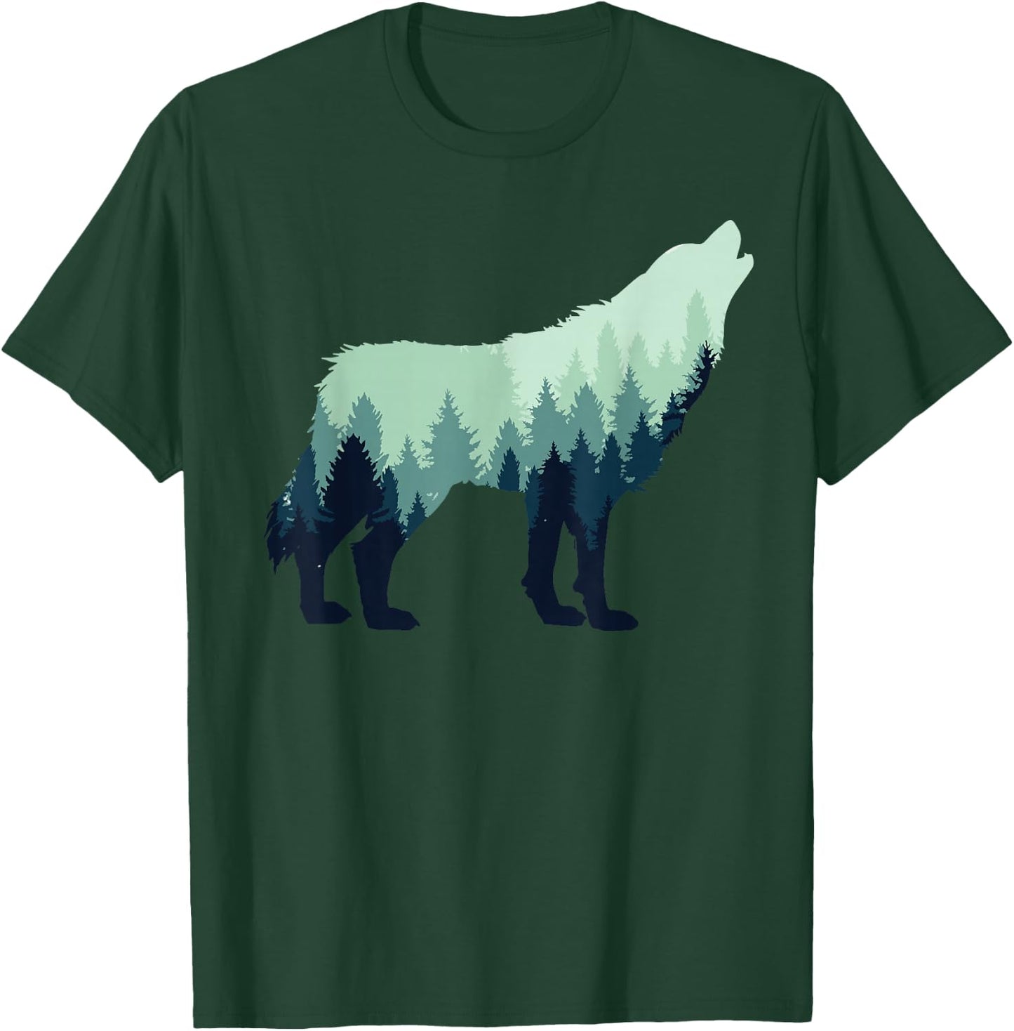 Wolf Nature Outdoor Forest Camping Hiking Gift T-Shirt - T-Shirt | Forest