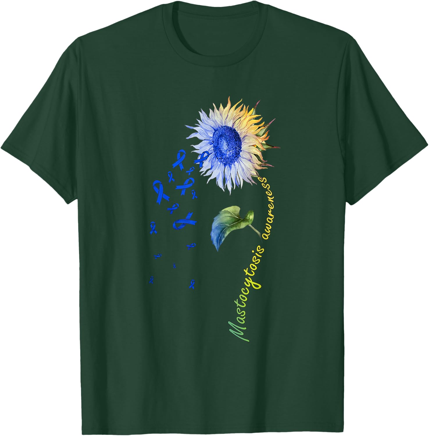 Mastocytosis Awareness Sunflower T-Shirt - T-Shirt | Forest