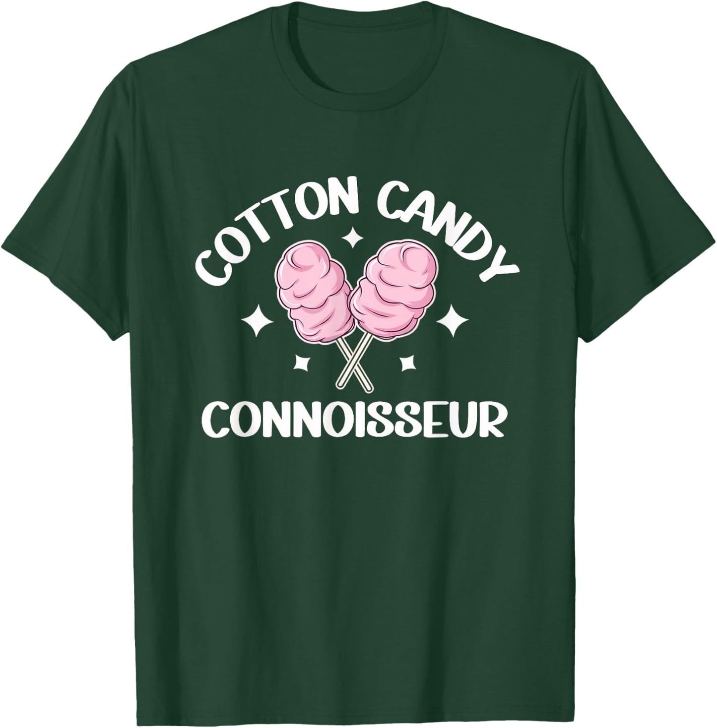 Cotton Candy Connoisseur Fun Sweet Treat Foodie Lover T-Shirt - T-Shirt | Forest