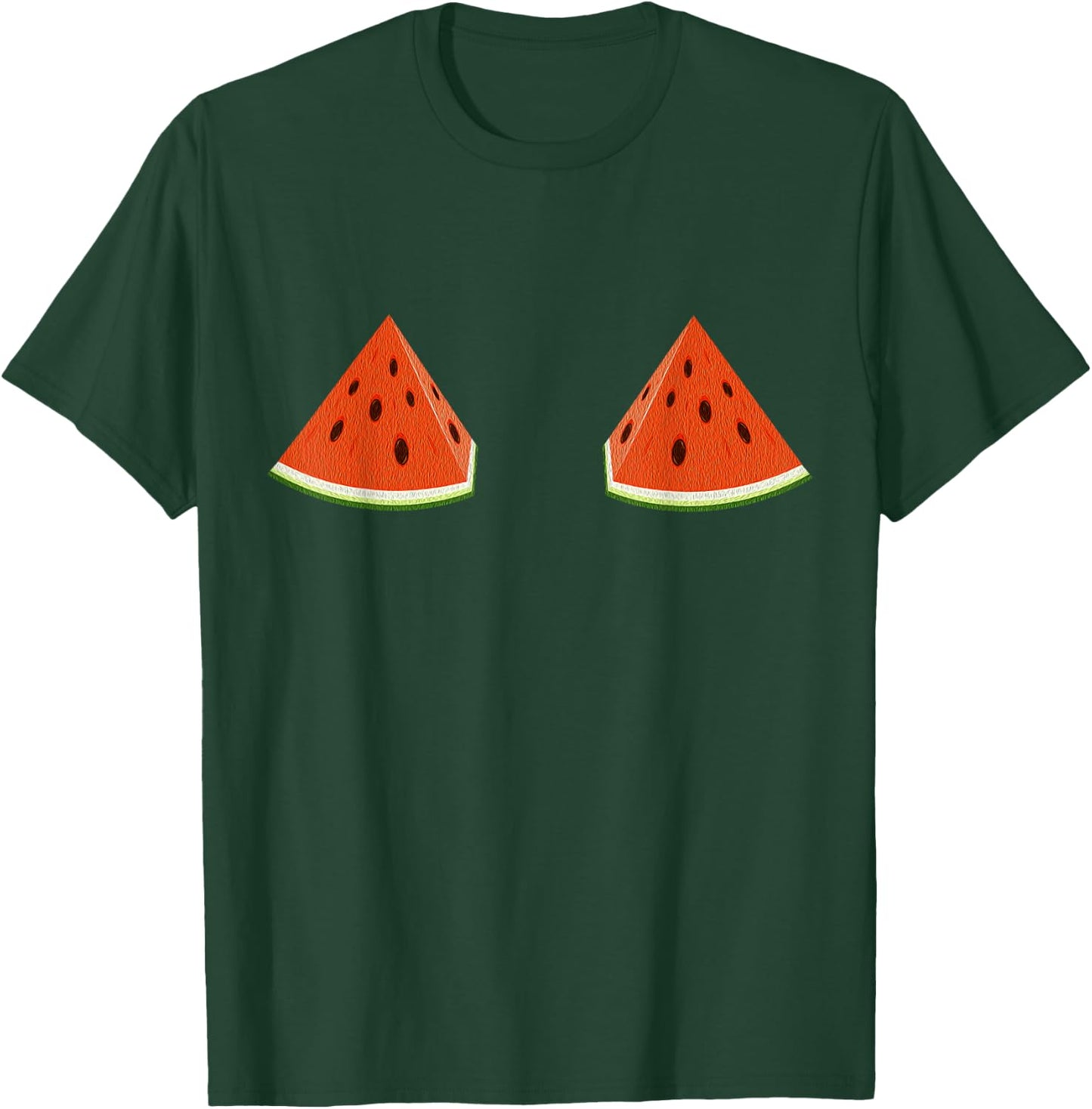 Funny Watermelon Boobs Women Girls Gift Summer T-Shirt - T-Shirt | Forest
