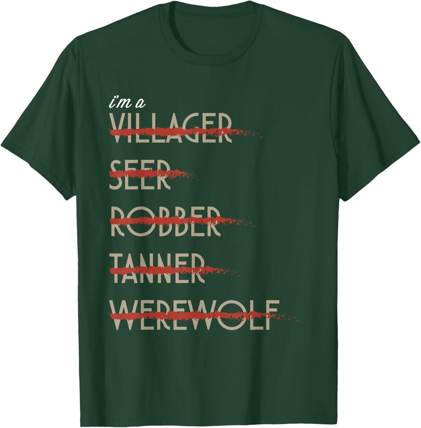 I'm A Werewolf Design - Board Game - Tabletop Gaming T-Shirt - T-Shirt | Forest
