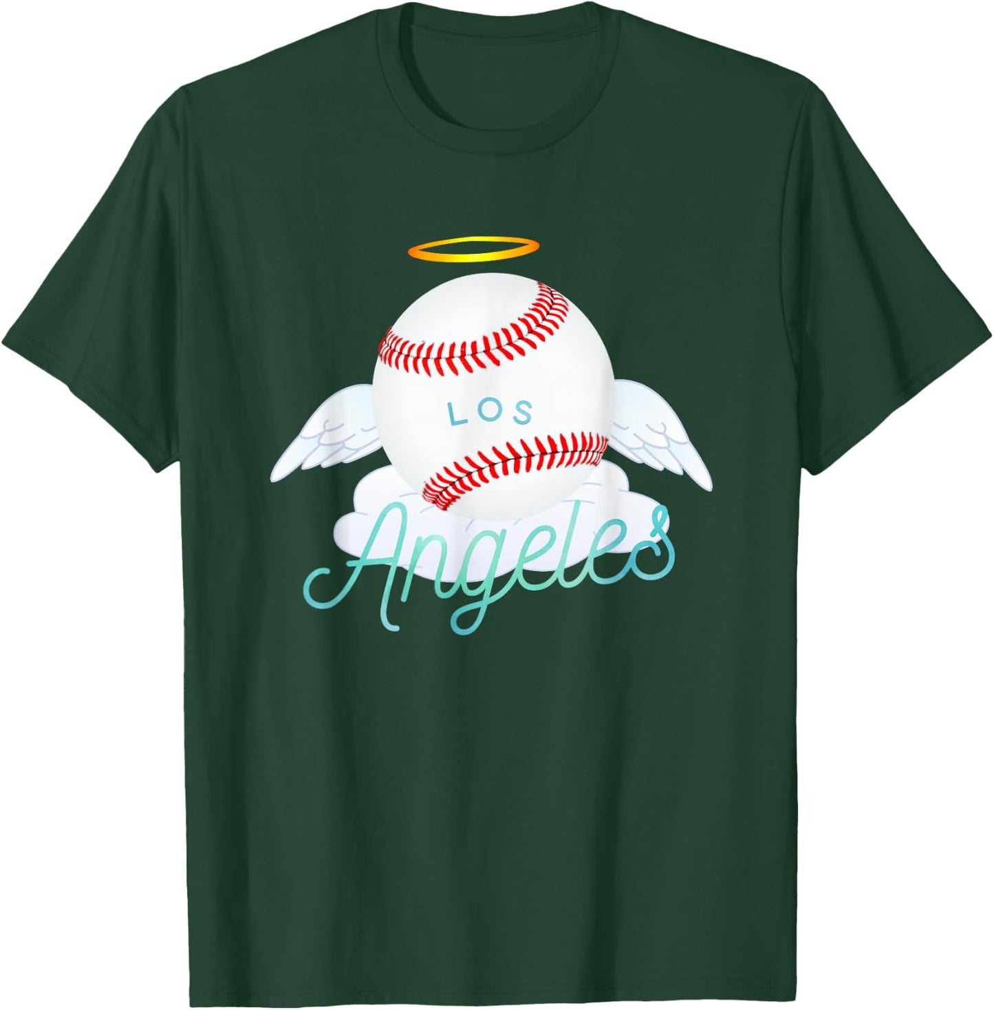 Los Angeles Angel Ball Cool Baseball Team Design T-Shirt - T-Shirt | Forest