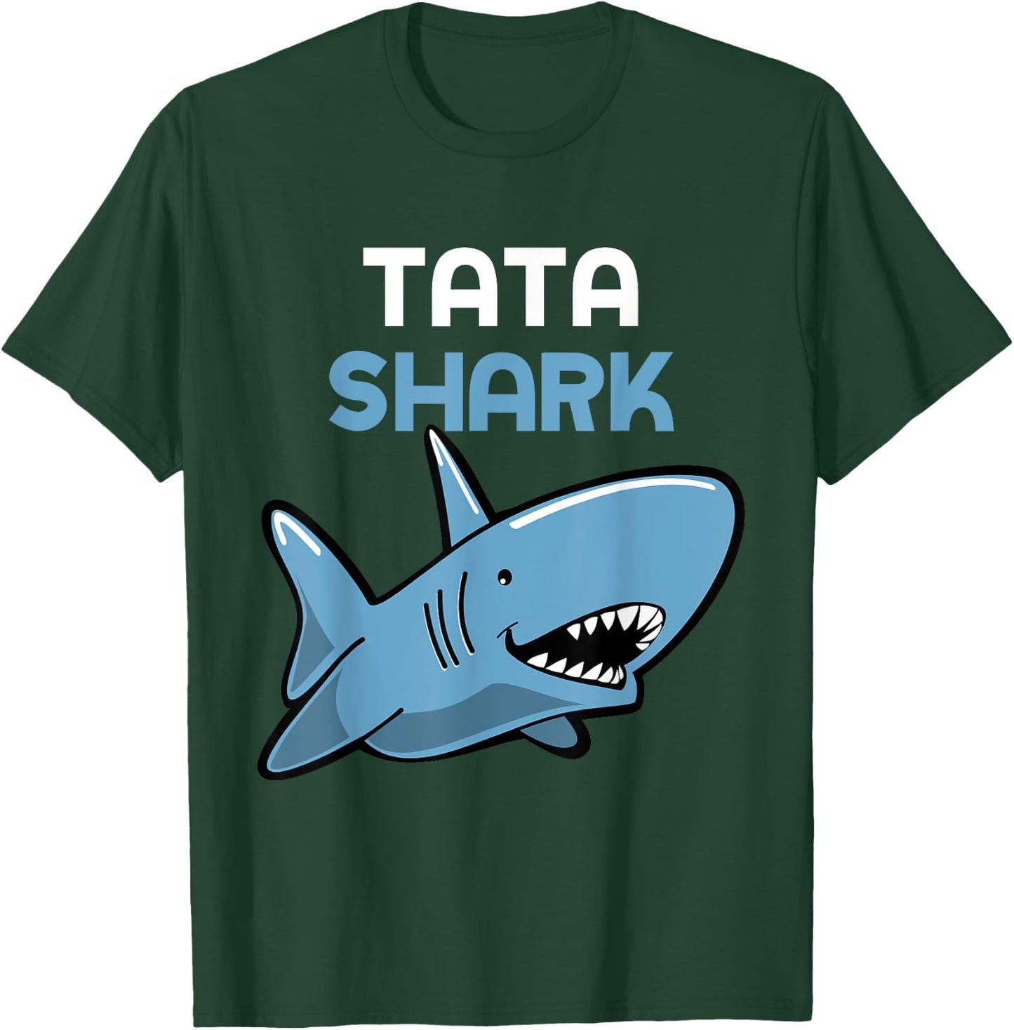 Tata Shark Funny Family T-Shirt - T-Shirt | Forest