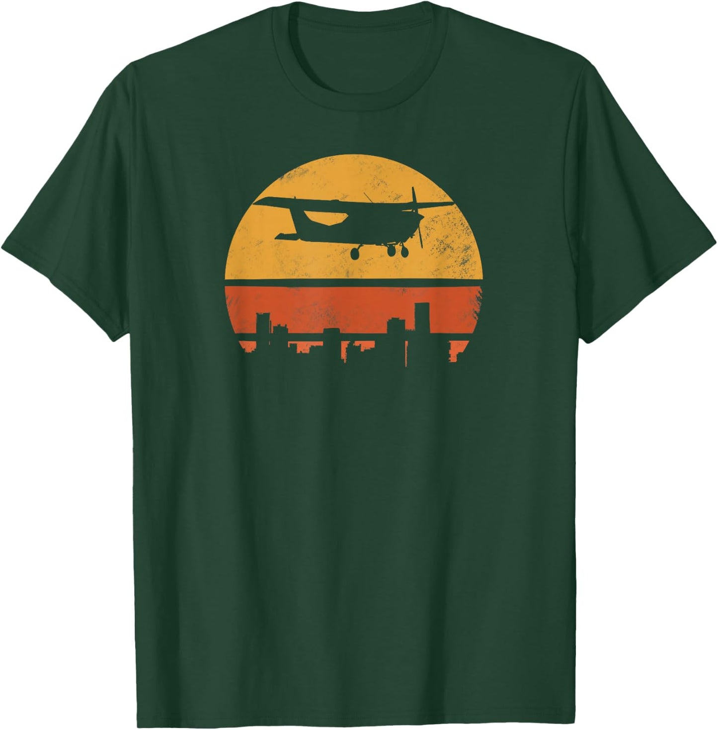 Retro Pilot C172 Flying Gift T-Shirt - T-Shirt | Forest