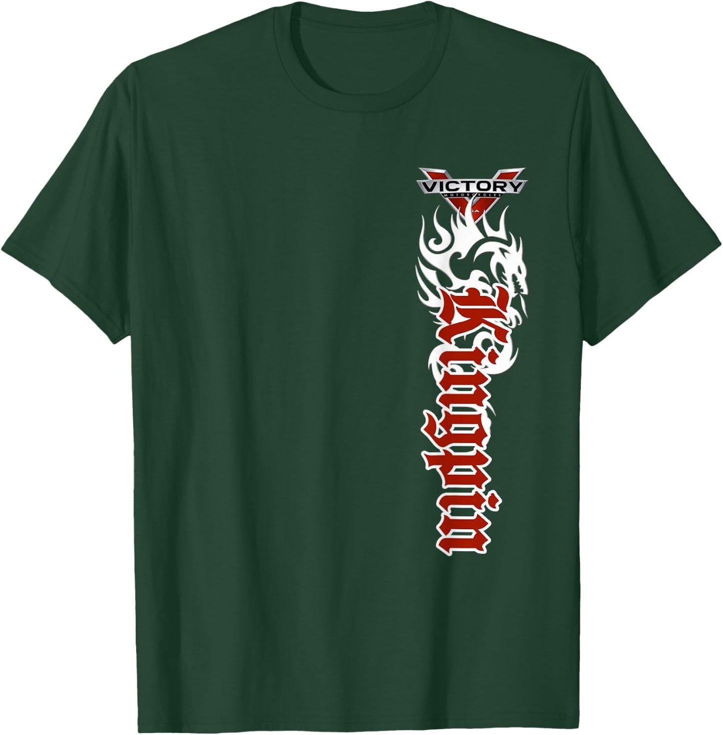 Drooling Bully Kustoms Kingpin Tribal Motorcycle - Men's Black Small Classic Fit Short Sleeve Cotton Polyester T-Shirt - T-Shirt | Forest
