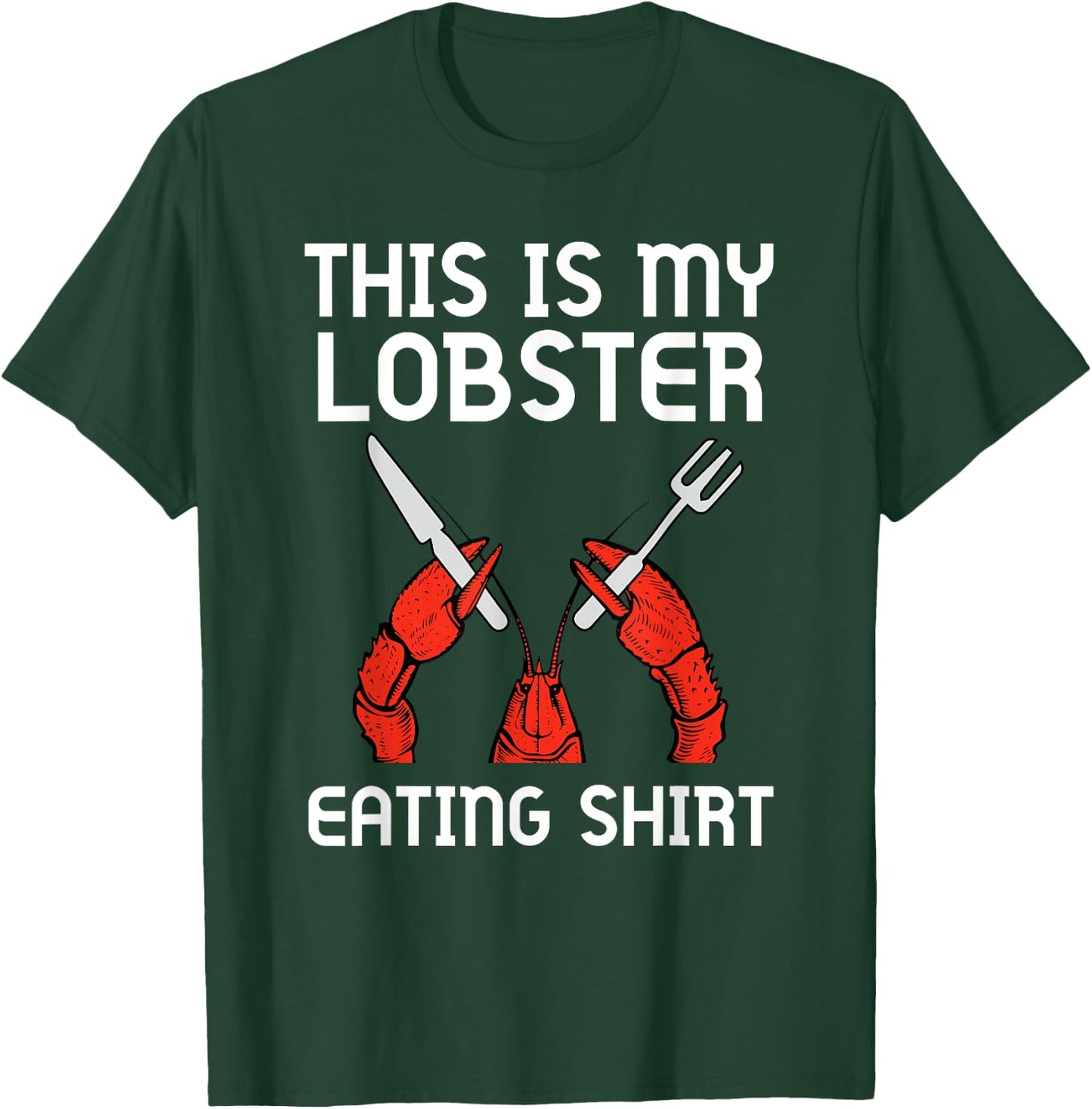 This Is My Lobster Eating Shirt Funny Seafood Boil Eat Retro T-Shirt - T-Shirt | Forest