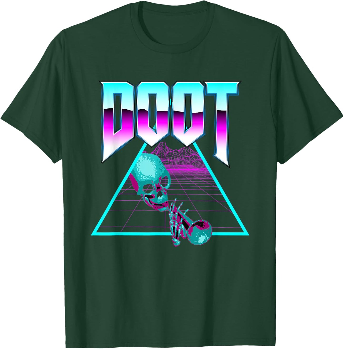 Doot Doot Mr Skeltal Synthwave Streetwear T-Shirt - T-Shirt | Forest