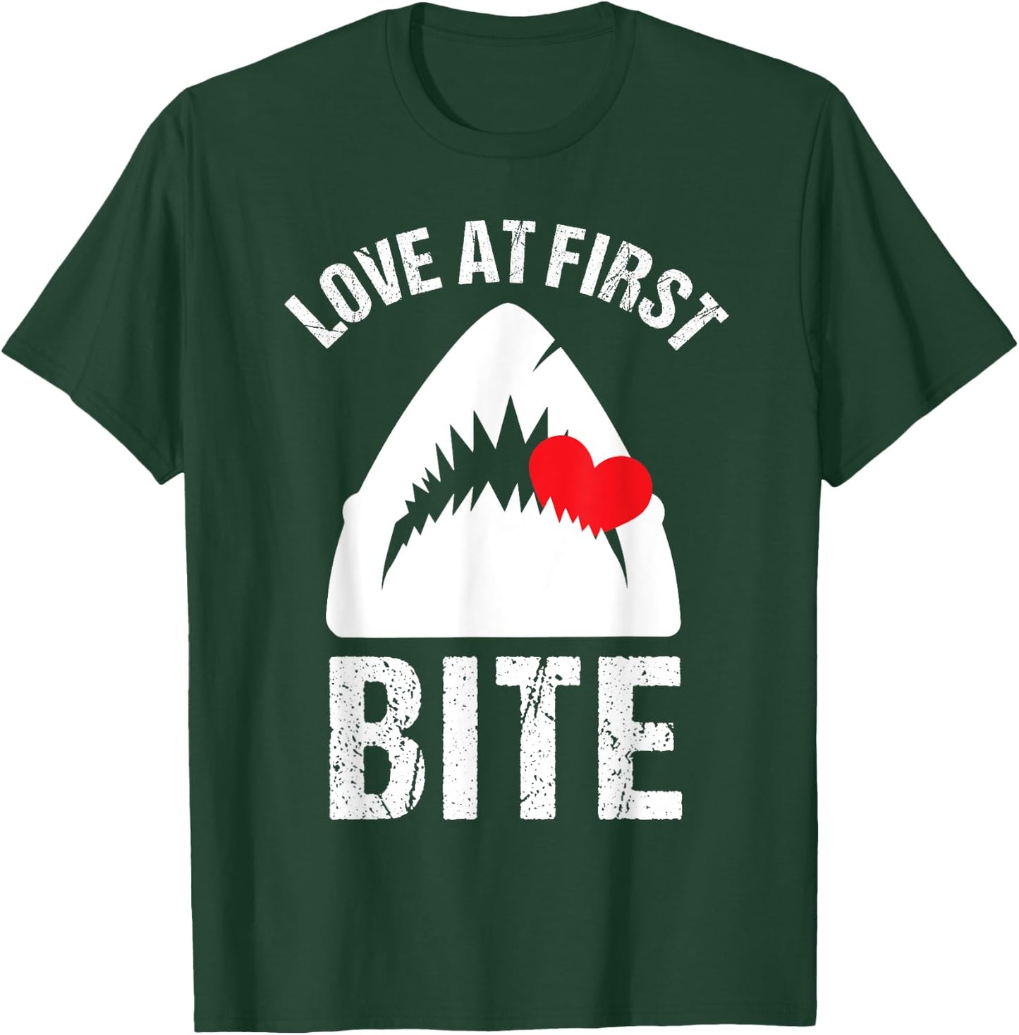 Valentines Shirt for Boys Funny Shark Quote Love Bite T-Shirt - T-Shirt | Forest