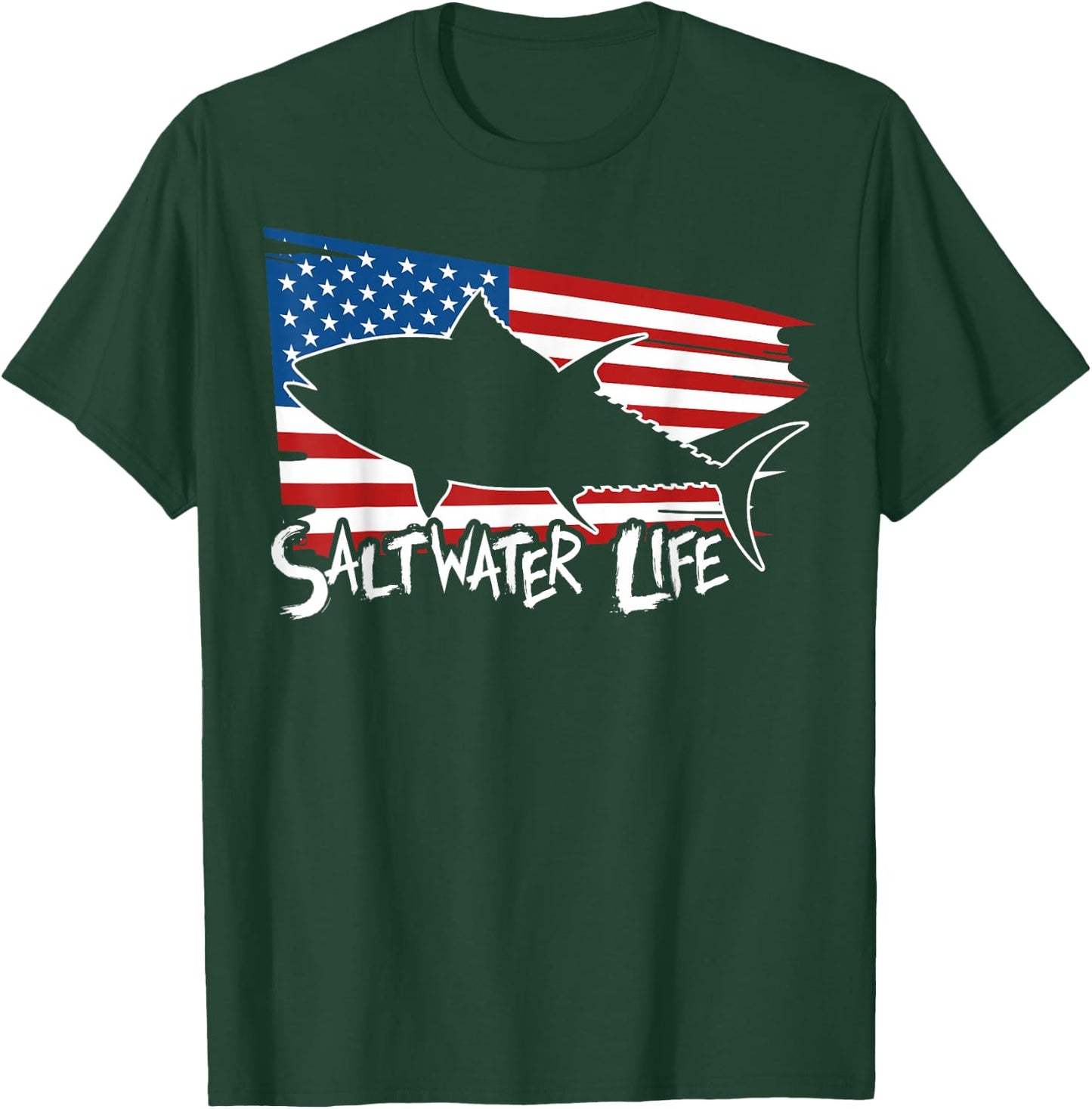 Saltwater Life - Fishing Shirts T-Shirt - T-Shirt | Forest