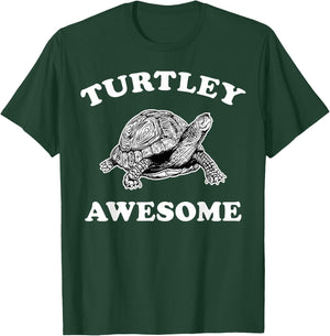 Cute Turtley Awesome Totally Awesome Smiling Turtle Pun Top T-Shirt - T-Shirt | Forest
