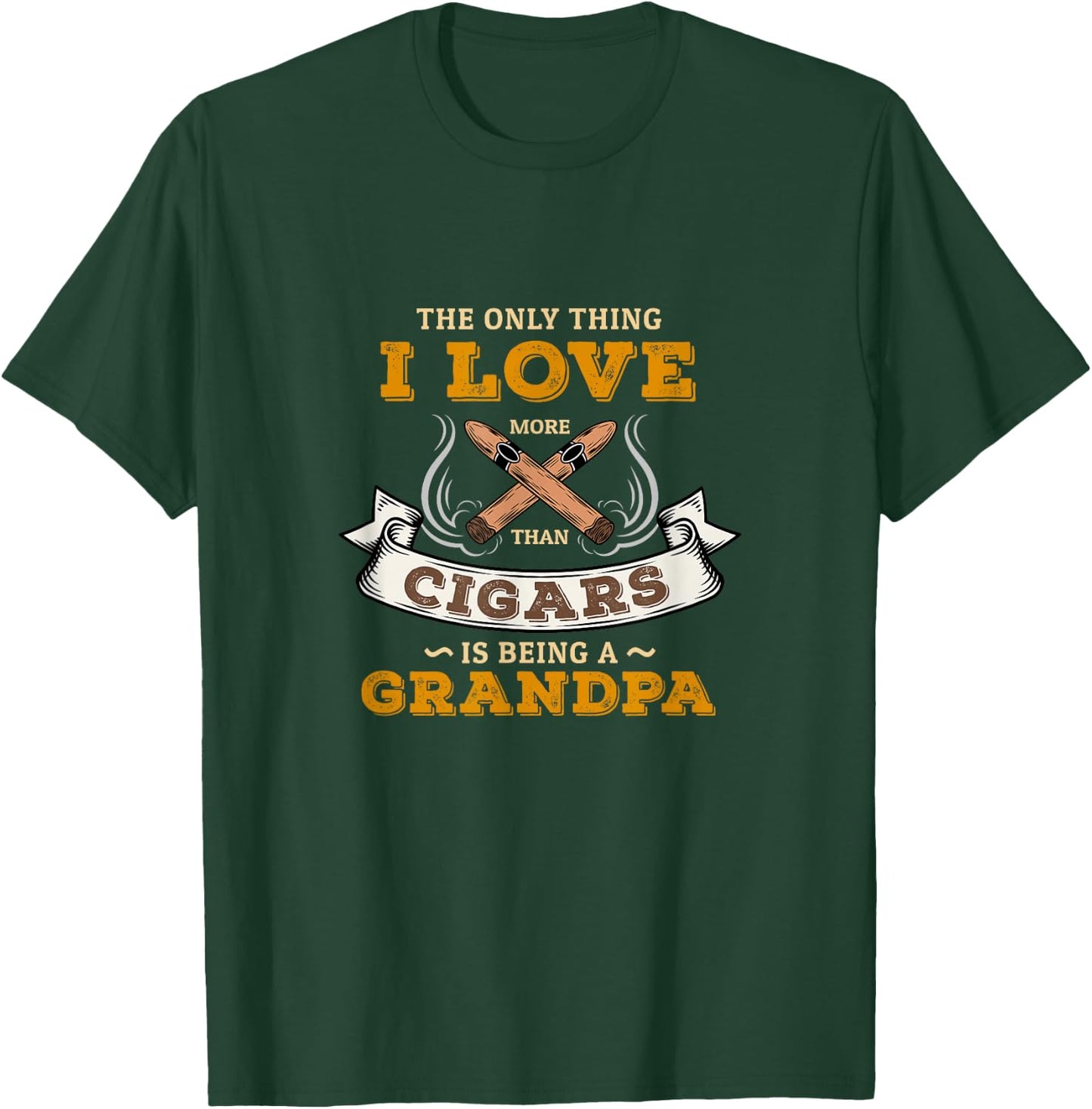 Funny Cigars Grandpa Retirement Scotch Gift Dad T-Shirt - T-Shirt | Forest