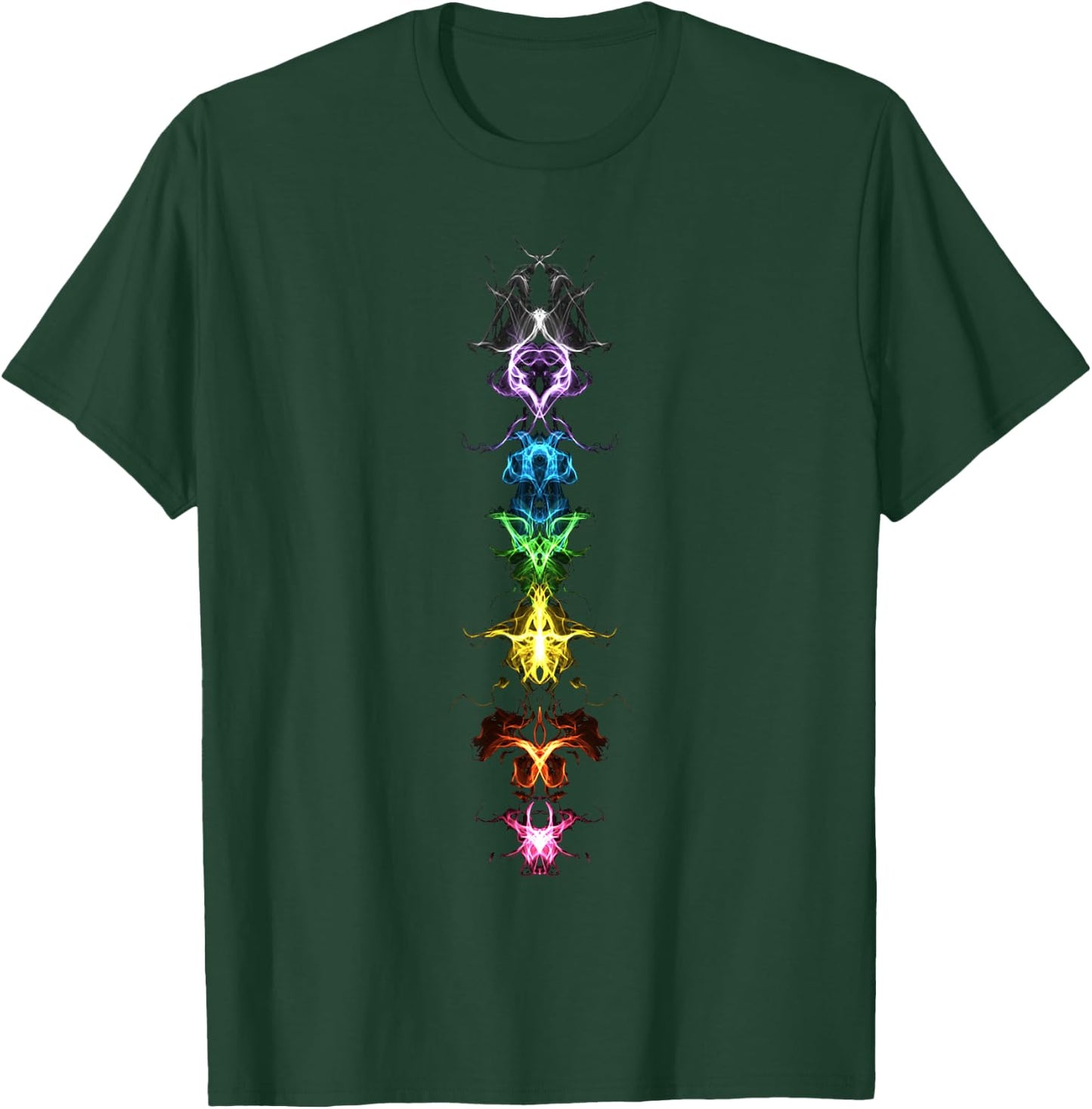 Chakras Fractal Buddhism Awareness Rainbow Power T-Shirt - T-Shirt | Forest