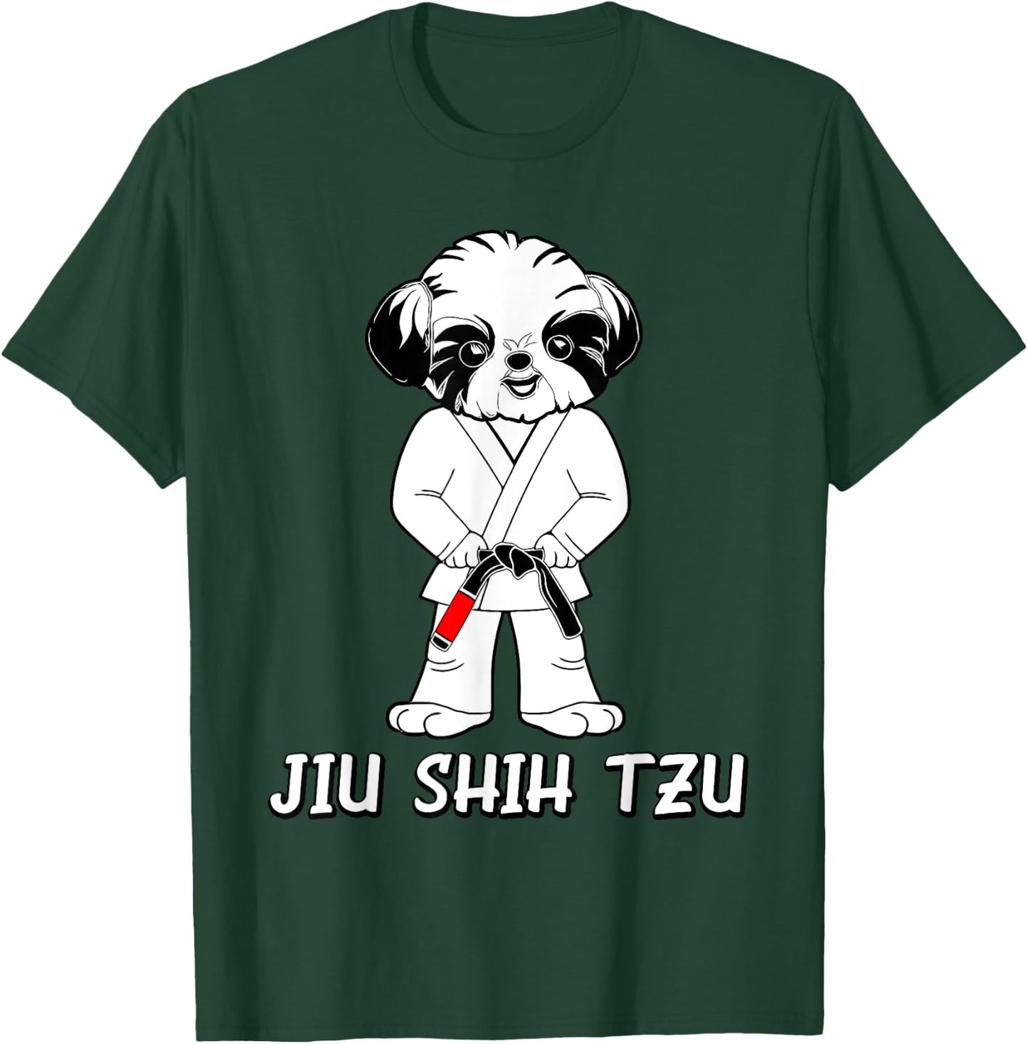 Jiu Jitsu BJJ Shih Tzu Martial Arts Practitioner T-Shirt - T-Shirt | Forest