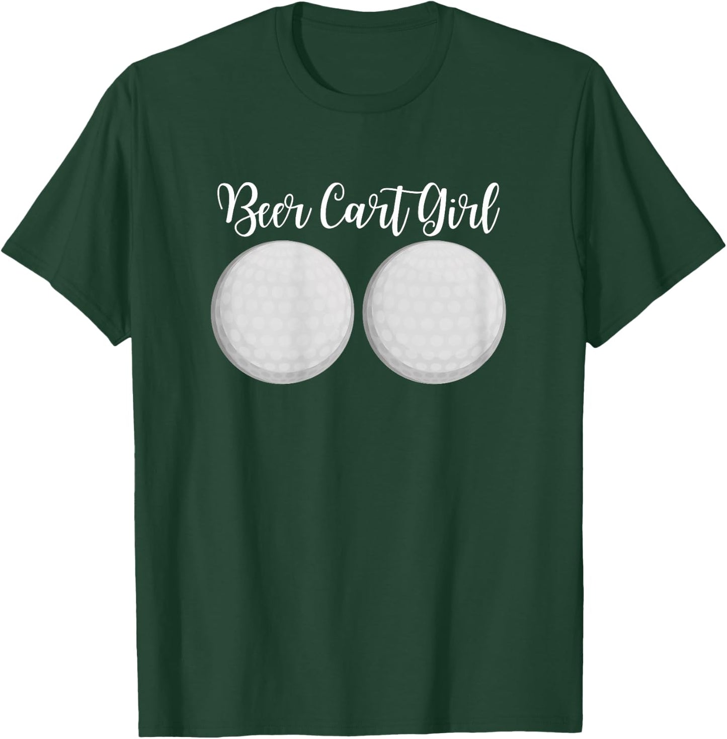 Beer Cart Girl Drink Cart Server Beverage Cart Funny T-Shirt - T-Shirt | Forest