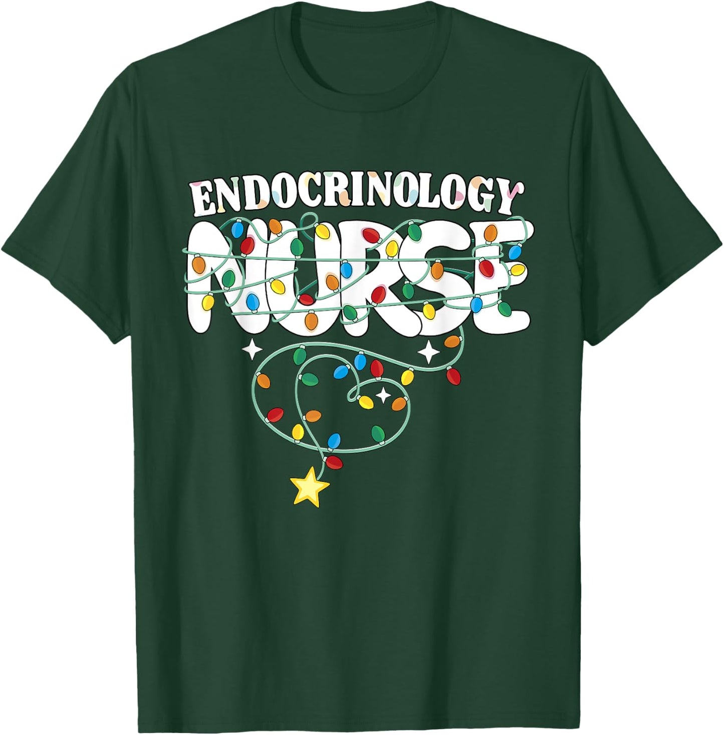 Endocrinology Nurse Christmas Endocrine Nursing NP RN Squad T-Shirt - T-Shirt | Forest