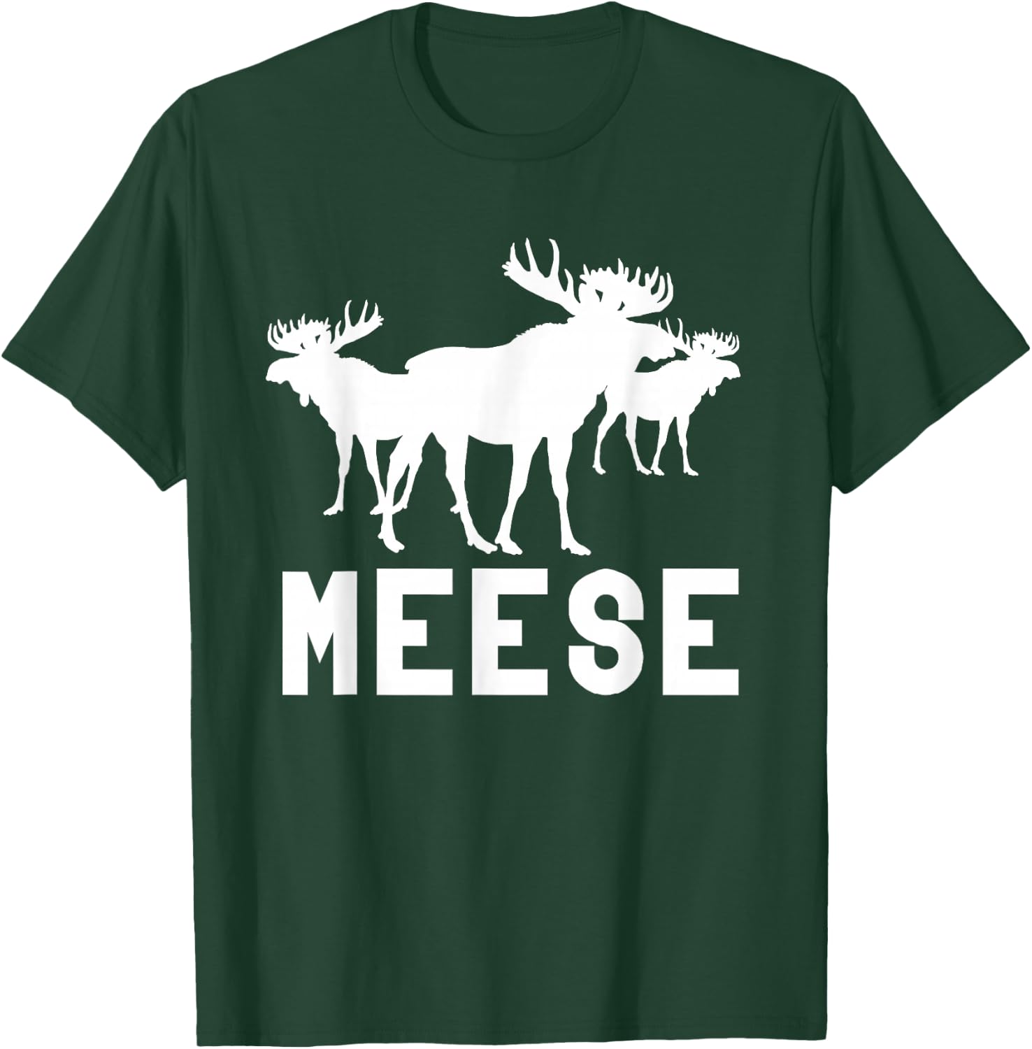Meese Antlers Love Funny Moose T-Shirt - T-Shirt | Forest
