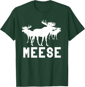 Meese Antlers Love Funny Moose T-Shirt - T-Shirt | Forest