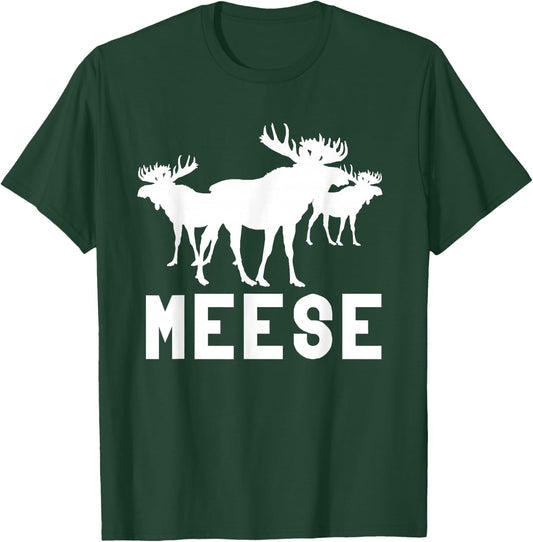 Meese Antlers Love Funny Moose T-Shirt - T-Shirt | Forest
