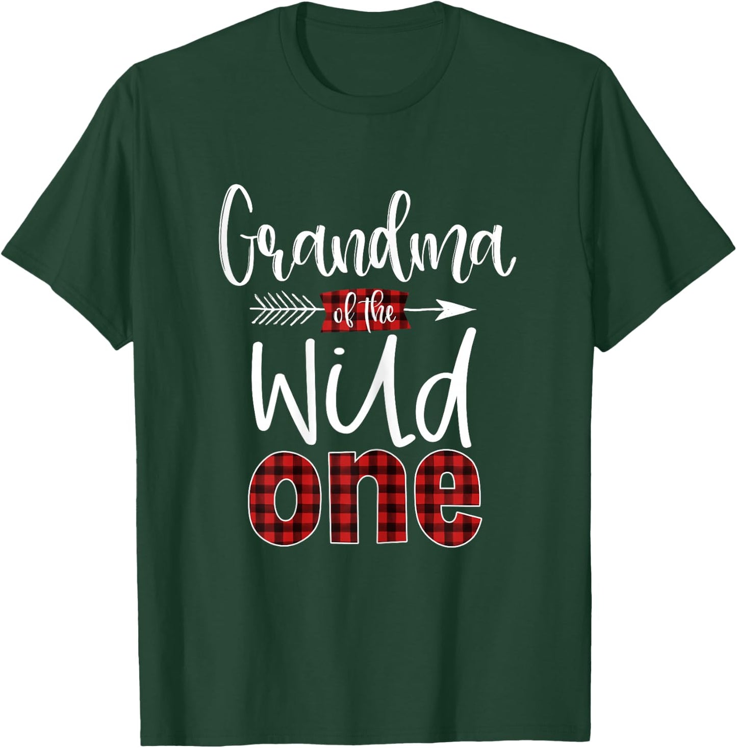 Grandma of the Wild One Shirt Plaid Lumberjack 1st Birthday T-Shirt - T-Shirt | Forest