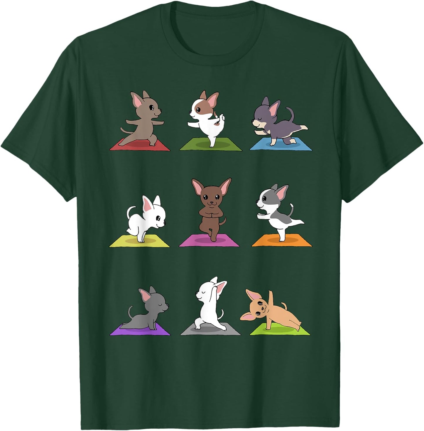 Chihuahua Yoga for a Yoga Workout Fan T-Shirt - T-Shirt | Forest