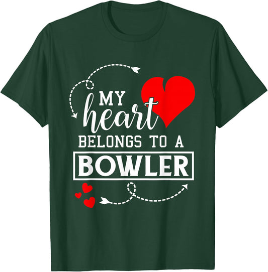 I Love My Bowler Husband Wife Gifts Valentines Day Shirt T-Shirt - T-Shirt | Forest