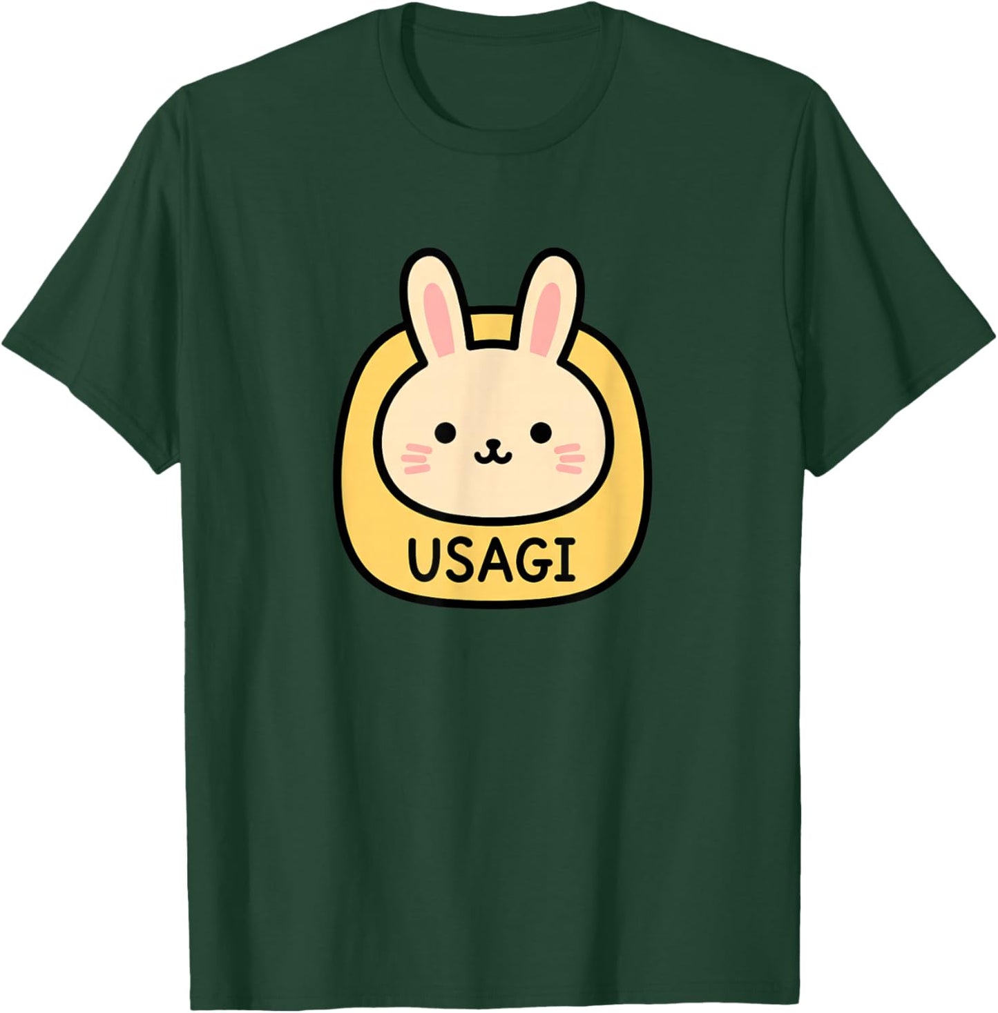 Usagi Cute Rabbit Woodland Animals Kawaii Bunny Graphic T-Shirt - T-Shirt | Forest