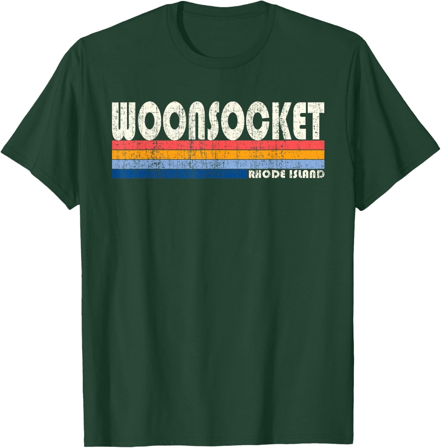 Vintage 70s 80s Style Woonsocket RI T-Shirt - T-Shirt | Forest